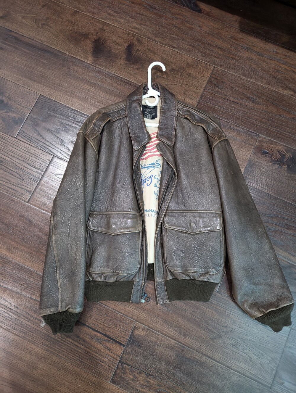 Vintage Avirex Type A-2 Genuine Leather Flight Bomber Jacket –